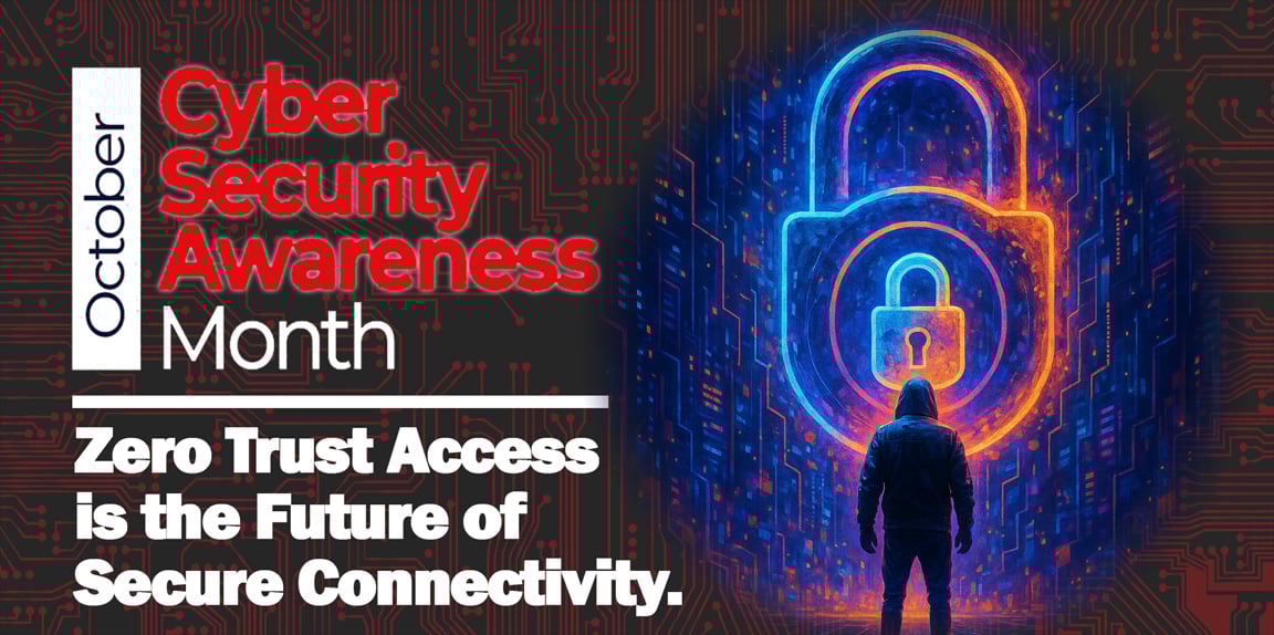 Lock and hacker cyber security awareness month zero trust access