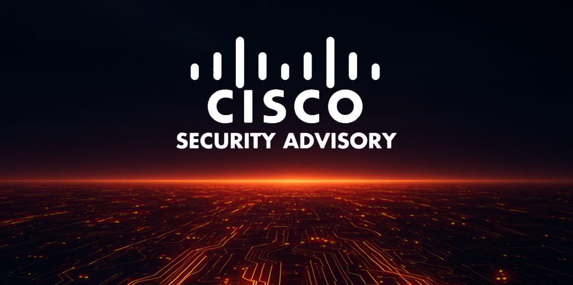 Cisco Security Advisory glowing circuit landscape