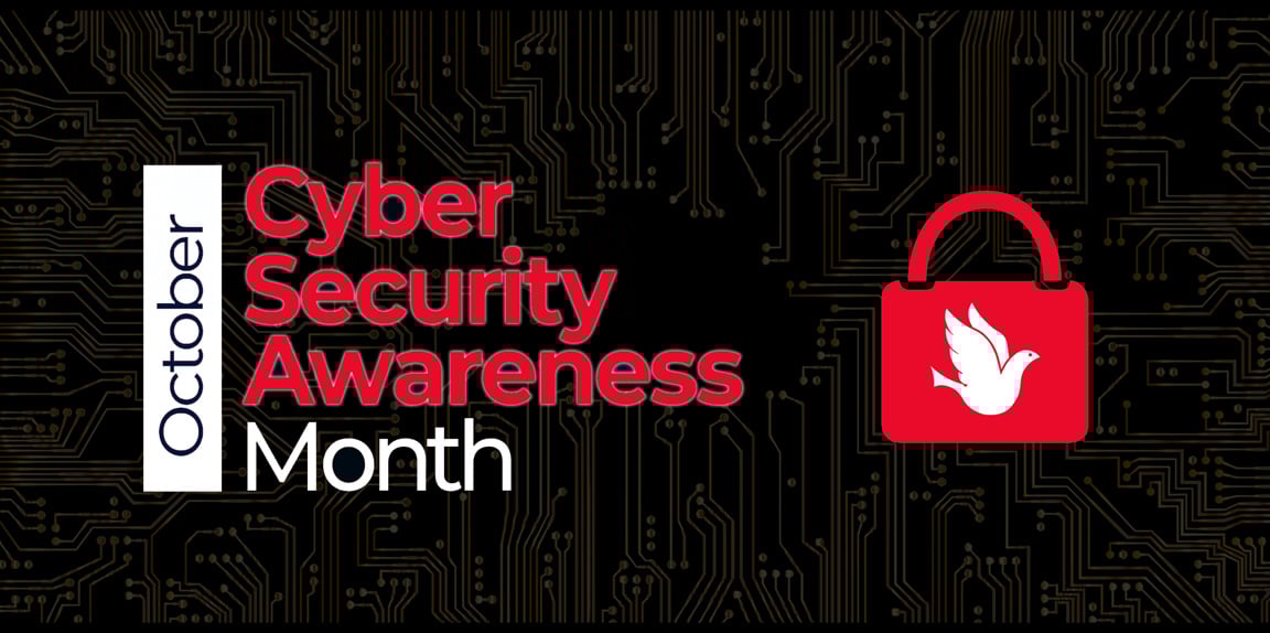 Cyber Security Awareness Month Lock image dove icon